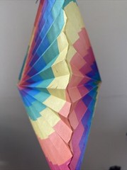 Vintage Rainbow Hanging Paper Fans Circle Decoration