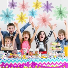Paper Flowers Decorations for Wall Kaluofan 9 PCS Paper Fans Party Decoration…