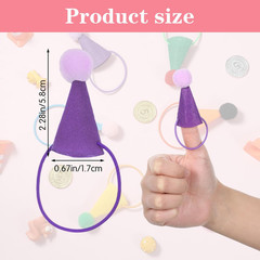 12 Pcs Mini Party Hats for Stuffed Animals Adjustable Cone Hats Birthday Party H