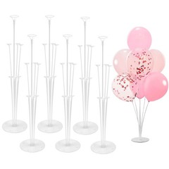 6 Sets Balloon Sticks with Base for Table Balloon Stand Balloon Stands with B…