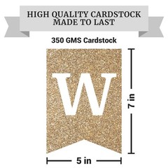 Pre-strung Welcome Home Banner – No DIY 72 inches x 7 x 5 inches, Gold