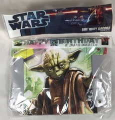 Hallmark STAR WARS Happy Birthday Jointed Banner Yoda Stormtroopers Darth Vader