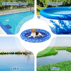 Upgraded Tear-Resistant Dog Pool Float – 25″ x 41″ Stable Support Inflatable …