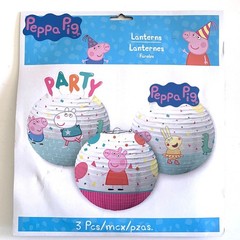 3 Piece PEPPA PIG Confetti Party Paper Lanterns