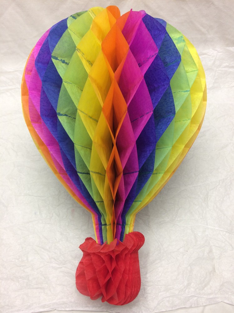 Honeycomb Hot Air Balloon Decoration Multi Colored