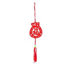 6pcs Chinese Lantern Ornaments New Year Flannel Pendant Spring Festival E4