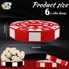 Pcs Casino Theme Party Decorations 9 Inch Large Poker Chip Favor Boxes Jumbo 6