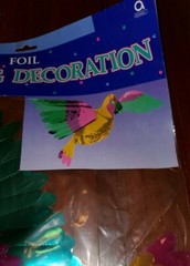 Tropical Bird Parrot Hanging Foil Amscan Swirls Decoration 20″ party Tiki New