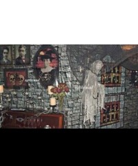 DUNGEON BRICK WALL Scene Setter Halloween party Haunted House wall backdrop