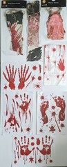 Halloween Party Decorations Set Horror Gore Blood Banners Knives Bats Creepy