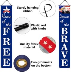 Durable Stars & Stripes Pre-Assembled Banners for Veteran’s Day Celebrations