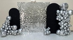 24 Square SILVER Sequin Shimmer Wall Backdrop Panels for Party Decor – NIOB