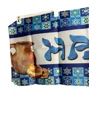 Happy Hanukkah Long Banner Large Polyester Flag Indoor Outdoor Decoration