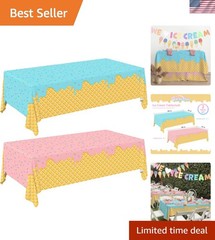 Ice Cream Party Supplies: 2-Pack Ice Cream Birthday Party Decorations,Disposa…
