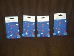 Holiday Patriotic July 4th Cake Banner and 4Can Cooler Set