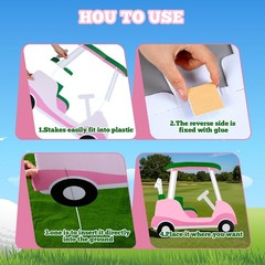 Golf Cart Cutout Props Decoration Backdrop Photo Booth Stand In Cardboard