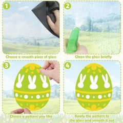 33 PCS Large Easter Decorations, 15.75 x 27.56 Inch 4 Sheets,