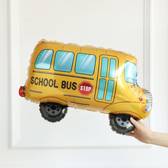 5 PCS Back to School Balloons, School Bus Kindergarten Balloon for Classroom Wel