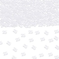Silver Number 25 Confetti, 1.5 Oz, 1500 Pieces, 25th Birthday, Anniversary