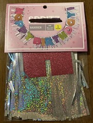 Spritz Happy Birthday Banner Multi Color Glitter Banner Large