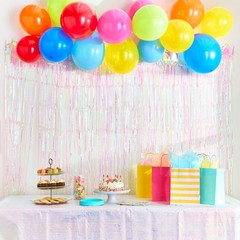 Rainbow Balloon Garland and Fringe Kit, 18 Pieces,