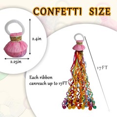 12Pack Hand throw Streamer Poppers 6 Color Mix No Mess Confetti Poppers，Party…