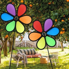 Flower Windmill Spinner Wind Home Garden Decorative Yard Patio Outdoor Ornaments