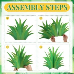 3 Set Fake Grass Decor 3D Cardboard Centerpiece Standees VBS 2026 Decorations…