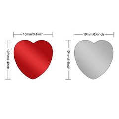 Red Silver Heart Confetti Metallic Valentine Wedding Party Decor 1 Ounce