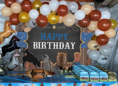 Mocsicka Western Cowboy Birthday Backdrop Wild West Rodeo Cowboy Party