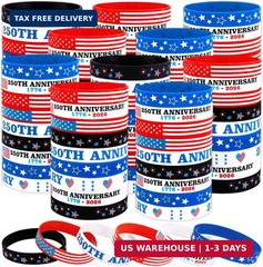 Moon Boat 100 Sets 250th Anniversary 4th of July Party Favors Patriotic Silicone