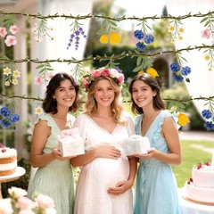 2PCS Wildflower Party Decorations, 7.9FT Pre-Strung Floral Garlands for Baby …