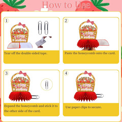 Strawberry Baby Shower Decorations, 12PCS Berry Sweet Honeycomb Centerpieces