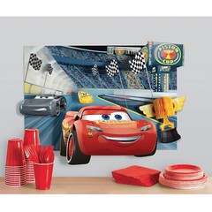 CARS 3 PAPER WALL DECORATING KIT (1) ~ Birthday Party Supplies Disney Cars Red