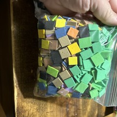 Minecraft Party Foam Squares Craft Half Inch Hand Cut -2 Sandwich Bags