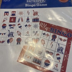 Patriotic Bingo Game For 4th of July Fun!! 17 Pieces Ages 3+ See Pics For Detail