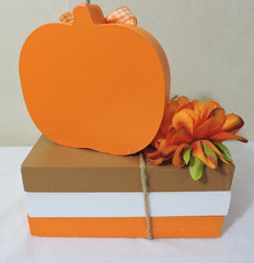 Fall Wooden Tiered Book Stacks Decor Fall Season Table Centerpiece