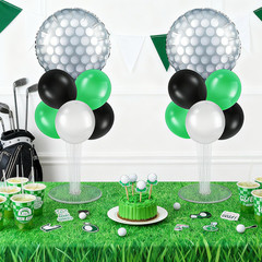 Golf Party Balloons Stand Kit 2 Sets Silver Green Black White Balloons Centerpie