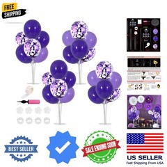 Purple Balloon Stand Centerpiece Table Decorations for Birthday,Baby Shower,W…