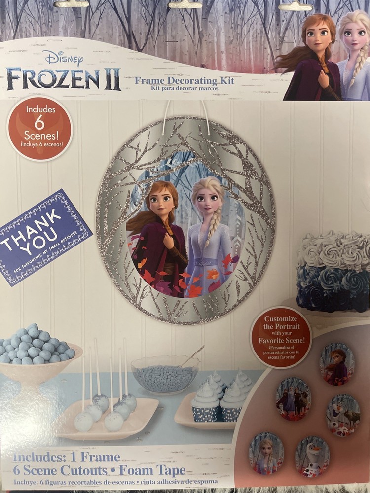 Frozen Birthday Party Decoration Frame and Cutout Photo Decorating Kit🌟