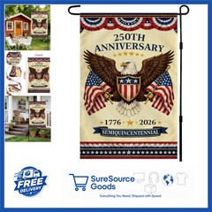 Weather-Resistant 250th Anniversary Garden Flag for Independence Day Events