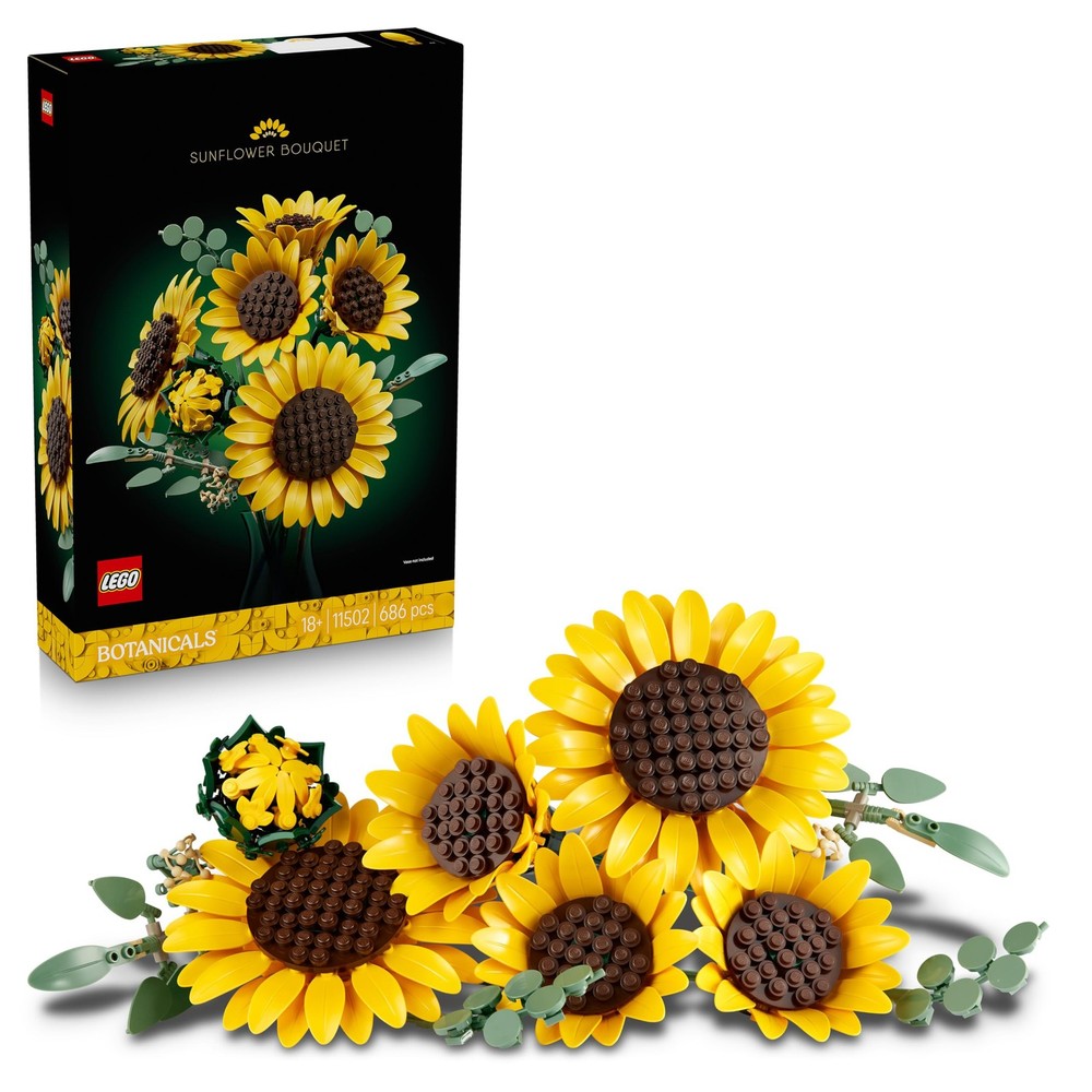 LEGO 11502 Botanicals Sunflower Bouquet – Faux Sunflowers & Eucalyptus Stems