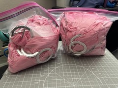 Unbranded 52ct. Light Pink Chair Sashes Barely Used!