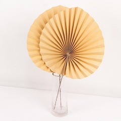 6 Natural 25″ Dried Tropical Palm Leaf Paper Fans Wedding Events Decorations
