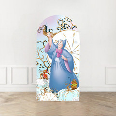 Cinderella Arch Backdrop Cover Princess Birthday Party Photo Background Banner