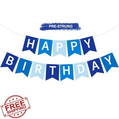 RICHHHA Happy Birthday Banner Navy Blue