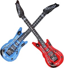 Assorted Color Inflatable Guitars – Waterproof 6-Pack for Vibrant Celebrations