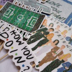 Friends Themed Party Decorations Birthday Trivia Game Cupcake Topper Banner Set