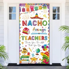 Teacher Appreciation Decorations Door Cover – White 72.8 x 35.4 inches, white