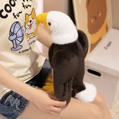 Bald Eagle Stuffed Animal Plush Toy Soft American Eagle Plush for Kid Home Decor